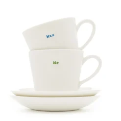 Keith Brymer Jones - Espresso Cup Pair - Mr & Mrs - 100ml