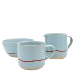 Keith Brymer Jones - Stoneware Bowl - Clear Sky & Red - 600ml