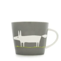 Scion Living - Animal Mug - Mr Fox - Charcoal & Lime - 350ml