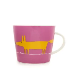 Scion Living - Animal Mug - Mr Fox - Pink & Orange - 350ml