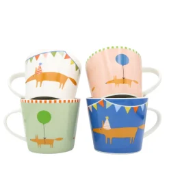 Scion Living - Animal Mug - Mr Fox Party Hat - Ceramic - 350ml