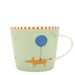Scion Living - Animal Mug - Mr Fox Balloon - Green - 350ml