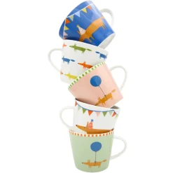 Scion Living - Animal Mug - Mr Fox Balloon - Green - 350ml