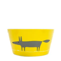 Scion Living - Ceramic Bowl - Mr Fox - Yellow & Charcoal - 565ml