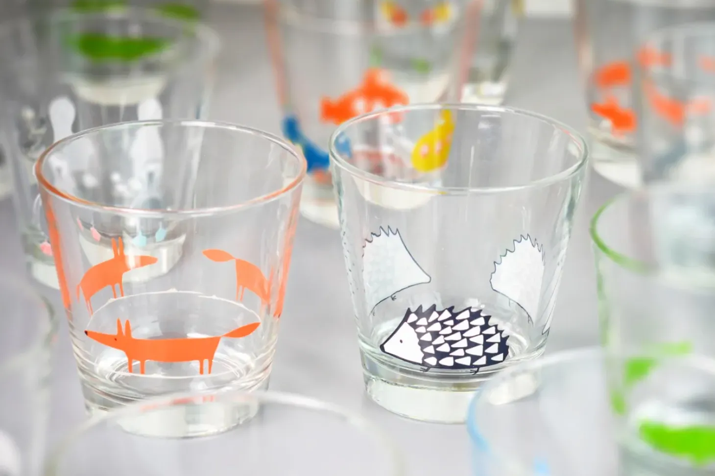 Scion Living - Glass Tumbler - Spike the Hedgehog - Grey - 250ml