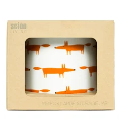 Scion Living - Storage Jar - Mr Fox - Ceramic & Orange - 700ml